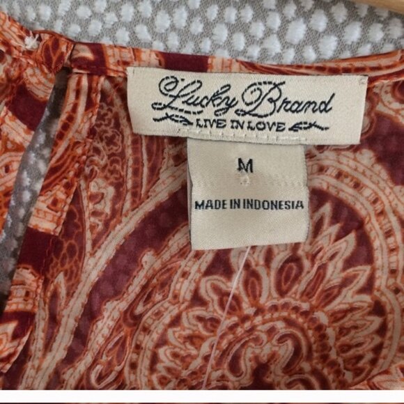 M Lucky Brand Short Sleeve Top NWT - Picture 6 of 7